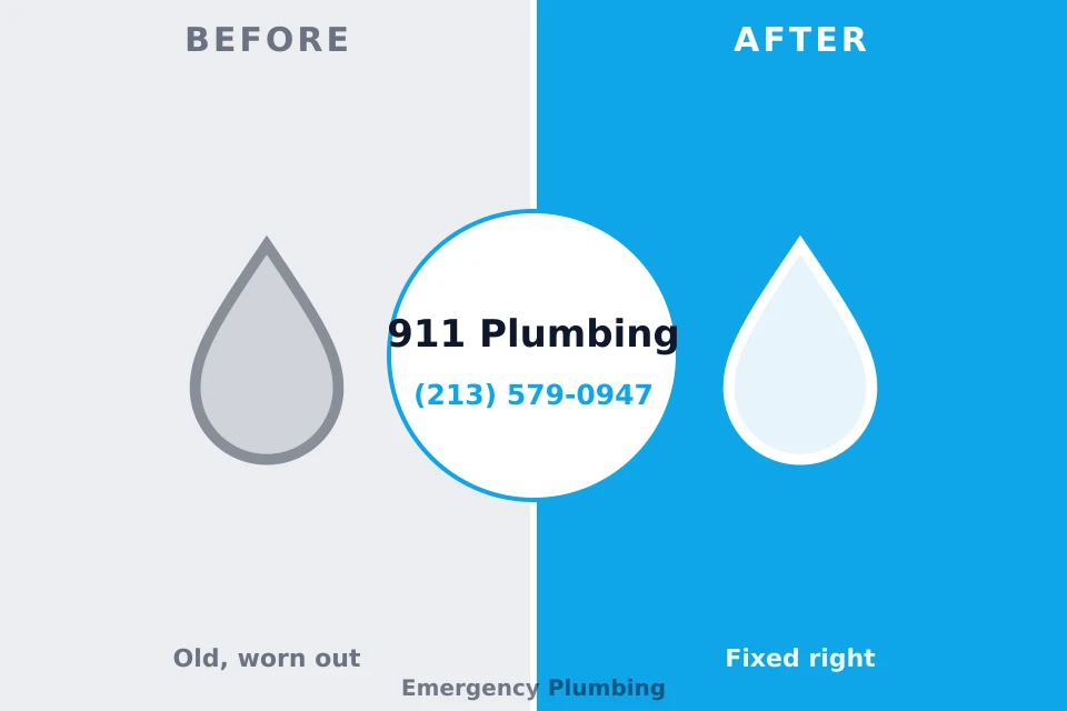 Before and after: plumbing repair Trexlertown, PA